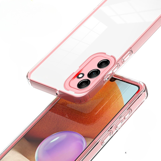 Case for Samsung Galaxy A14 5G, Fusion Hybrid, transparent / pink