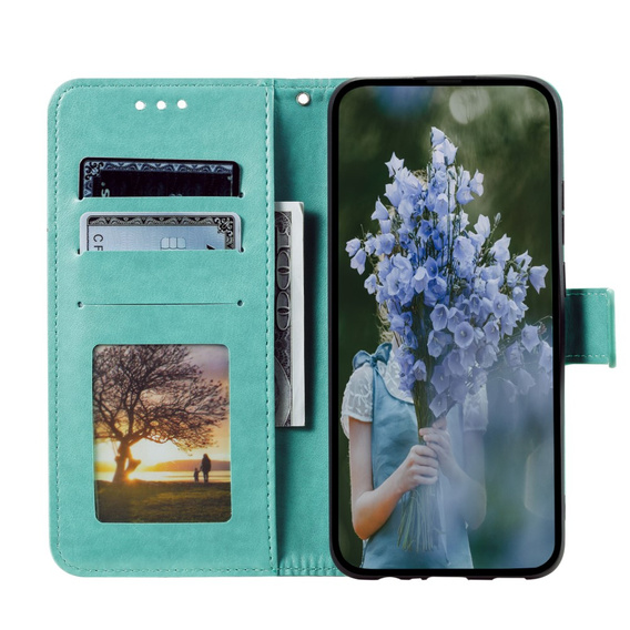 Flip case for Samsung Galaxy A34 5G, Mandala, green