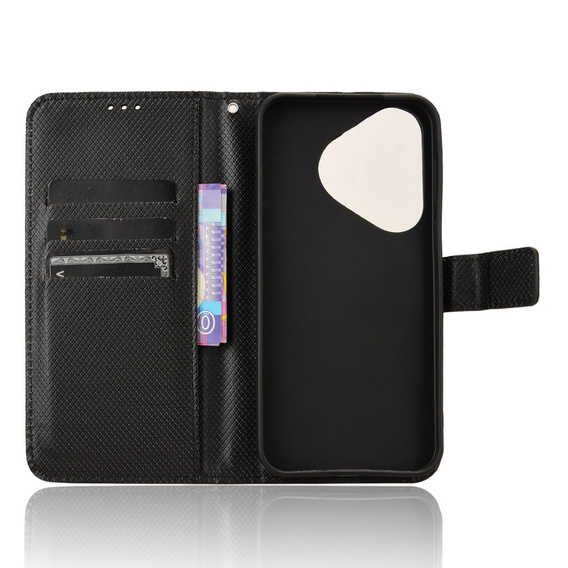 Flip case for Huawei Pura 70, Wallet Smart Magnet, black