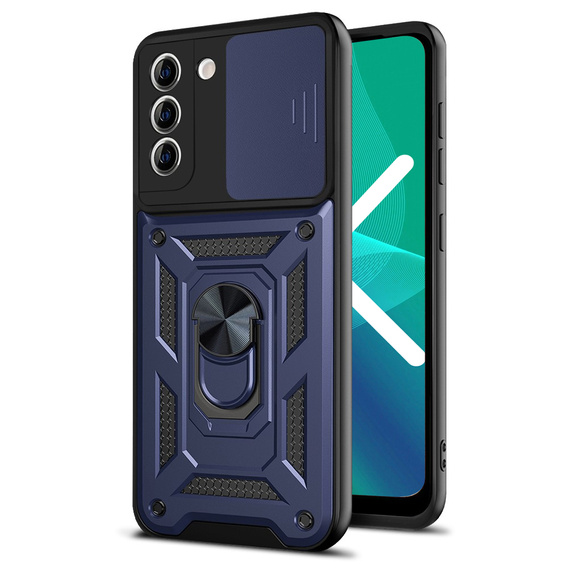Case for Samsung Galaxy S21 FE, CamShield Slide, dark blue