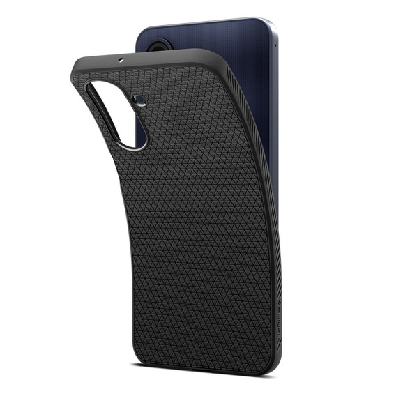 Spigen case for Samsung Galaxy A26 5G, Liquid Air, black + 9H Tempered Glass
