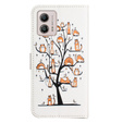 Flip case for Motorola Moto G53 5G / G23 / G13, Wallet, Cat & Tree, white