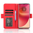Flip case for Motorola Edge 50 Fusion 5G, Card Slot, red