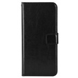 Flip case for Realme C33, Crazy Horse Wallet, black