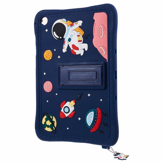 Children's Silicone Case for Samsung Galaxy Tab A9+ X210 / X215 / X216B, Armored, Astronaut, Navy Blue