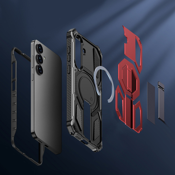 MagSafe-compatible protective case with stand for Samsung Galaxy S25 FE