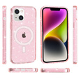 Case for iPhone 14, Dropproof MagSafe Glitter, pink