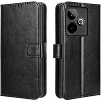 Flip case for Realme GT 7 / 7T, Crazy Horse Wallet, black