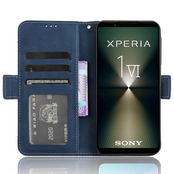 Flip case for Sony Xperia 1 VI, Card Slot, dark blue