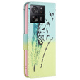 Flip case for Xiaomi 13T / 13T Pro / Redmi K60 Ultra, Wallet, feather, blue