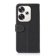 KHAZNEH RFID case for Xiaomi Poco F6, Litchi Texture, black