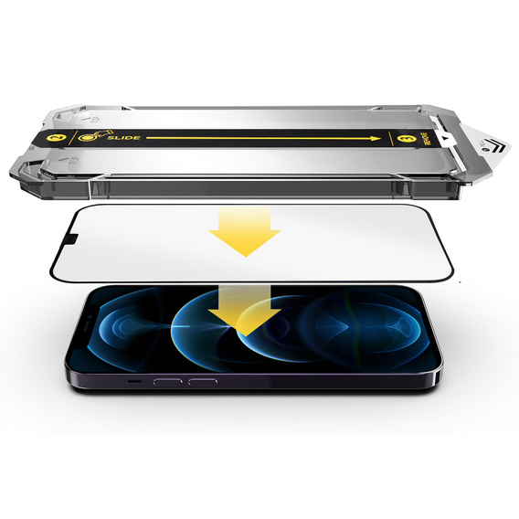 2x Tempered Glass for iPhone 12 Pro Max, ERBORD Easy App Full Screen Protector