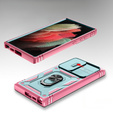 Case for Samsung Galaxy S23 Ultra, CamShield Slide, green / pink