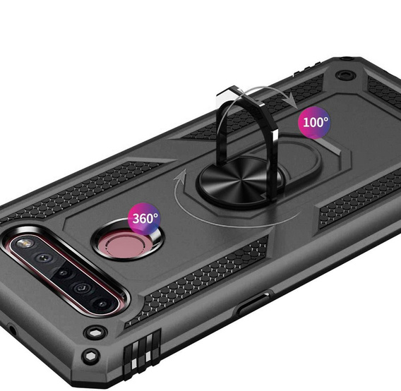 Armor Case for LG K51S, Nox Case Ring, black