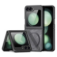 DuxDucis case for Samsung Galaxy Z Flip7 FE / Z Flip6, Aimo case, for MagSafe, transparent / black