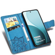 Flip case for Oppo Reno 14, Butterfly, wallet, blue