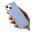Case for iPhone 14 Plus, Cowhide Leather, blue