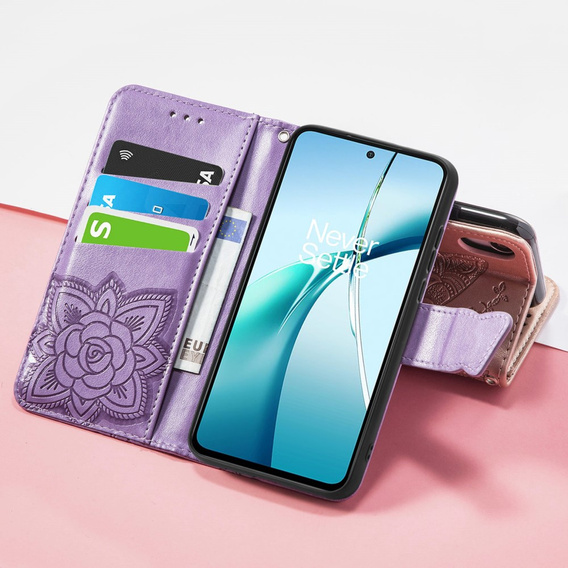 Flip case for Samsung Galaxy S25 Edge, Butterfly, purple
