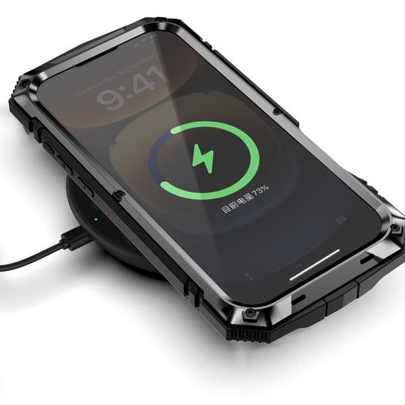 Armored case for iPhone 16 Pro, R-JUST, black