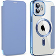 Flip case for iPhone 12, RFID Wallet MagSafe CamShield, blue