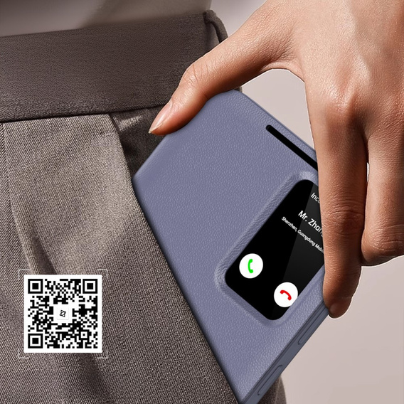 Flip case for Samsung Galaxy S24 FE, Smart View Wallet, lavender