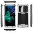 Armored case for Samsung Galaxy S23 Plus, R-JUST CamShield Slide, silver