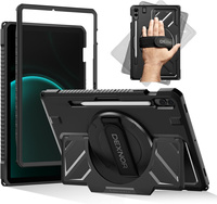 Dexnor 360° case with strap and stylus holder for Samsung Galaxy Tab S9 FE+