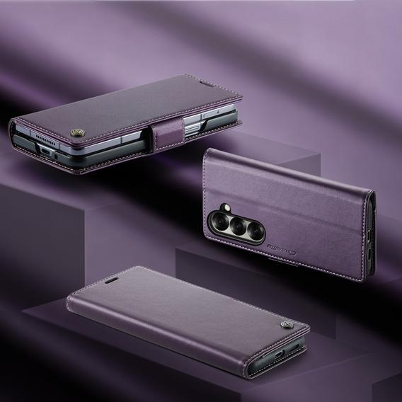 CASEME Litchi Wallet flip case for Samsung Galaxy Z Fold7 5G