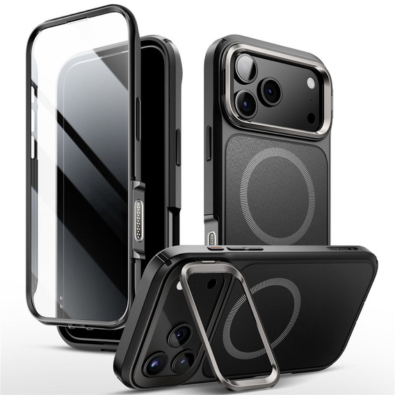 Supcase case for iPhone 17 Pro Max, IBLSN Ares Fip Magsafe, Black