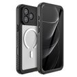 Redpepper case for iPhone 17 Pro Max, IP68 waterproof, for MagSafe, clear with black sides