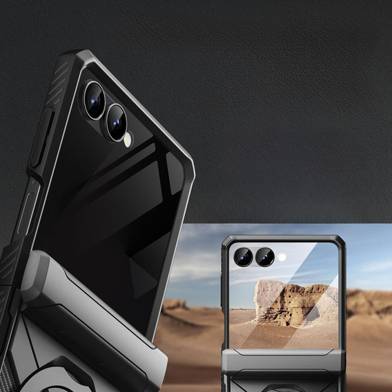 Tongate MECH case with MagSafe for Samsung Galaxy Z Flip 7, black