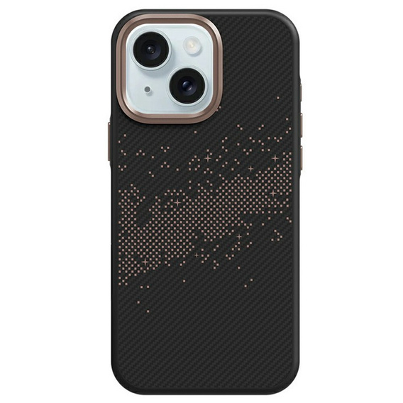 Case for iPhone 15, Milky Way, gold