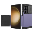 Case for Samsung Galaxy S24 Ultra, ERBORD MagProtect Slide Camera, purple