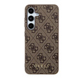 GUESS Case for Samsung Galaxy A55, 4G Charms Collection Hardcase, brown