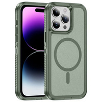 Case with frame for iPhone 14 Pro, for MagSafe, green