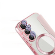 Flip case for Samsung Galaxy A56, RFID Wallet MagSafe CamShield, pink