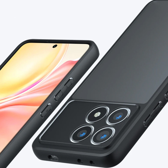 Case for Xiaomi Poco X6 Pro 5G, Fusion Hybrid, with camera protection, matt / black