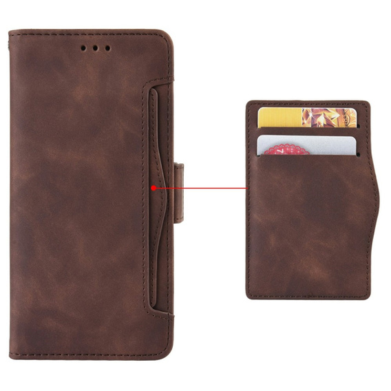 Flip case for Oppo Reno 13F / Oppo Reno 13FS, Card Slot, brown