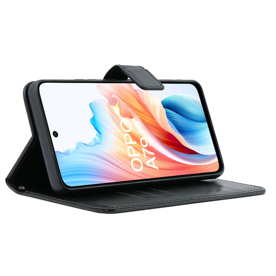 Flip case for Oppo A79 5G, Crazy Horse Wallet, black