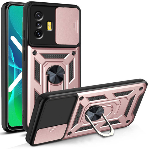 Case for Xiaomi Poco F4 GT, CamShield Slide, pink rose gold