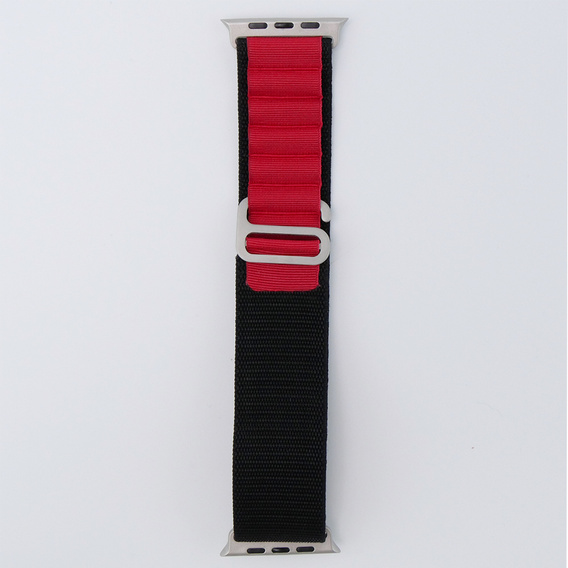Nylon Strap for Apple Watch 1/2/3/4/5/6/7/8/SE/ULTRA 42/44/45/49mm, Black / Red