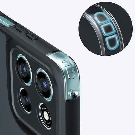 Case for Xiaomi Redmi 15 5G / 4G, with camera protection, transparent with black sides