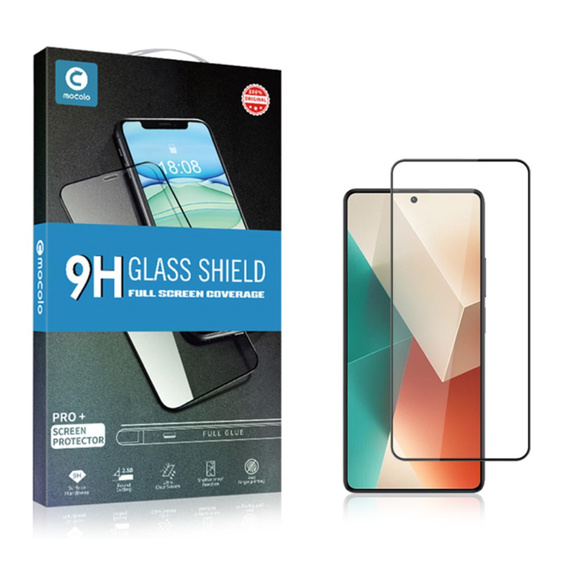 Mocolo Full Glue Tempered Glass for Xiaomi Redmi Note 13 5G, black frame