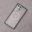Magnetic Dual Glass MagSafe case for Samsung Galaxy S22 Ultra, silver