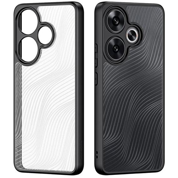 DuxDucis case for Xiaomi Poco F6, Aimo case, transparent / black