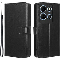 Flip case for Infinix Note 30, Crazy Horse Wallet, black