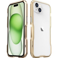 Case LUPHIE for iPhone 15, Armor Bumper, gold