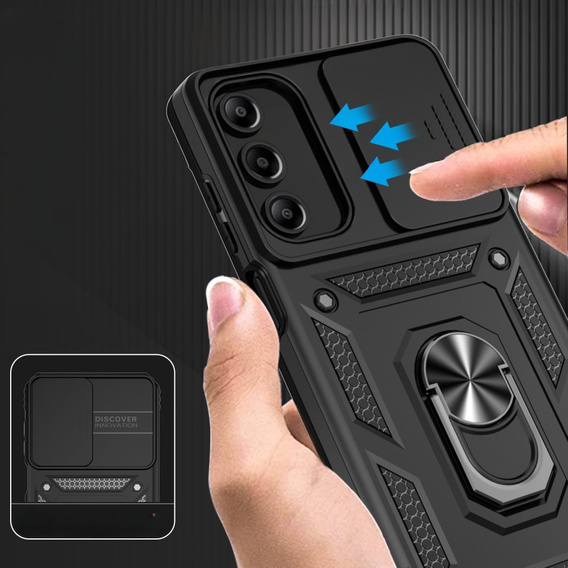 Case for Samsung Galaxy A15 4G / 5G, CamShield Slide, black