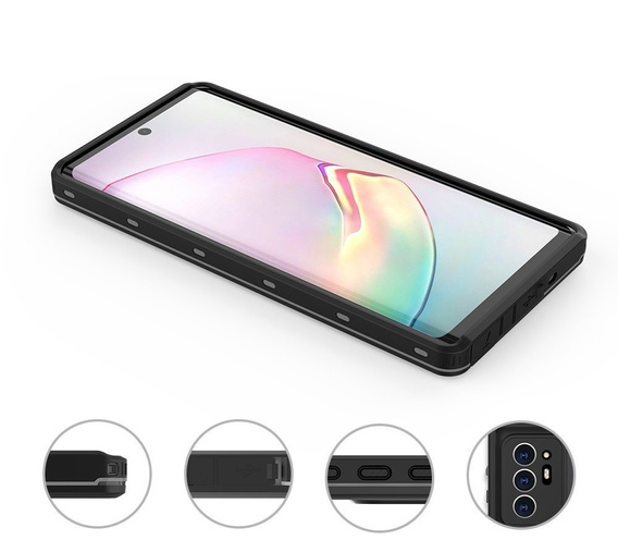 IP68 Waterproof Case for Samsung Galaxy Note 20 Ultra, Redpepper, black