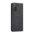 CASEME case for Samsung Galaxy S21 FE, Leather Wallet Case, black